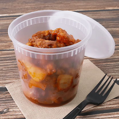 240 Pack Clear Deli Containers with Lids, Plastic Food Storage Containers