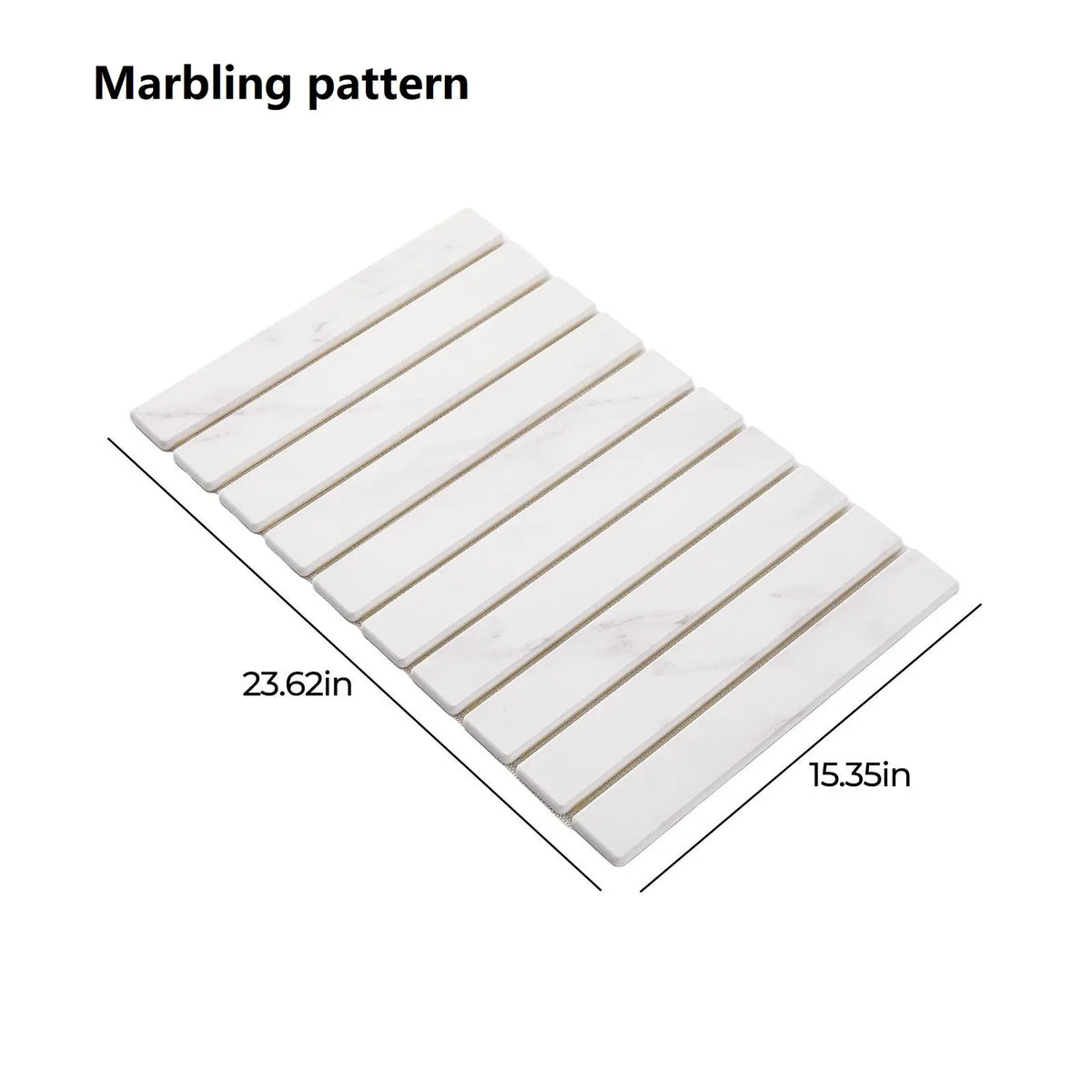 Foldable Large Diatomaceous Earth Dish Drying Mat - 24"x16" Kitchen Counter Drying Pad