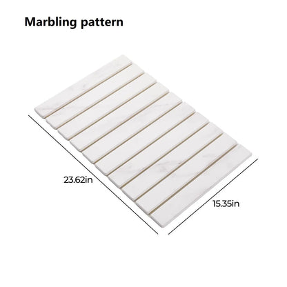 Foldable Large Diatomaceous Earth Dish Drying Mat - 24"x16" Kitchen Counter Drying Pad