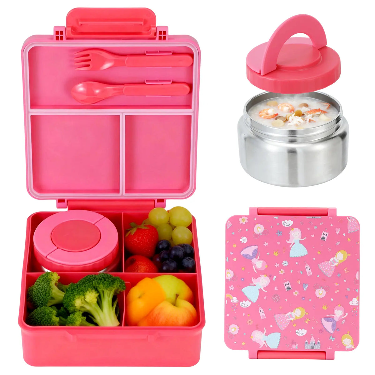 Sturdy Lightweight Airtight ThermalInsulation Bento Lunch Box - 4 Compartments