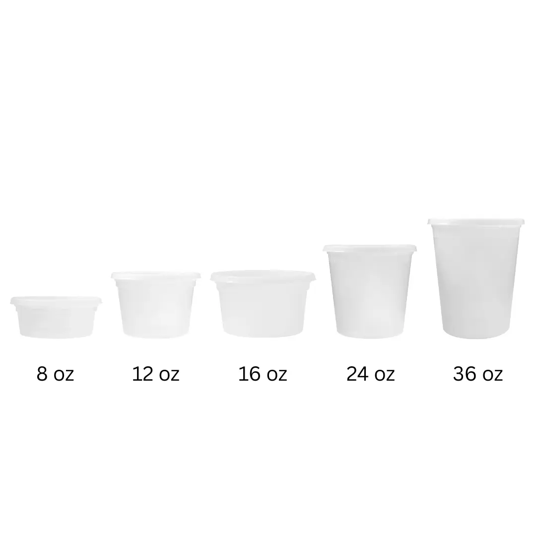 240 Pack Clear Deli Containers with Lids, Plastic Food Storage Containers