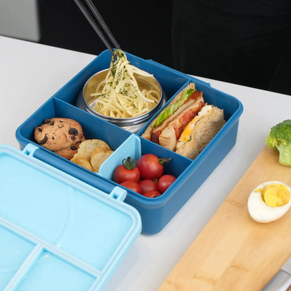 Sturdy Lightweight Airtight ThermalInsulation Bento Lunch Box - 4 Compartments