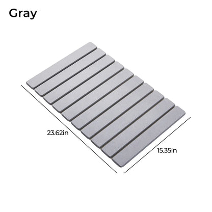 Foldable Large Diatomaceous Earth Dish Drying Mat - 24"x16" Kitchen Counter Drying Pad