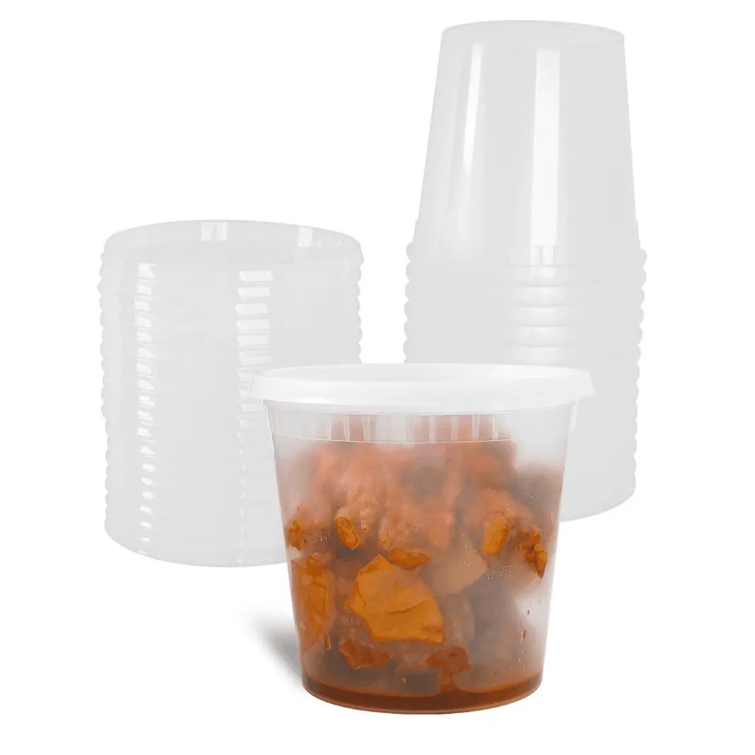 240 Pack Clear Deli Containers with Lids, Plastic Food Storage Containers