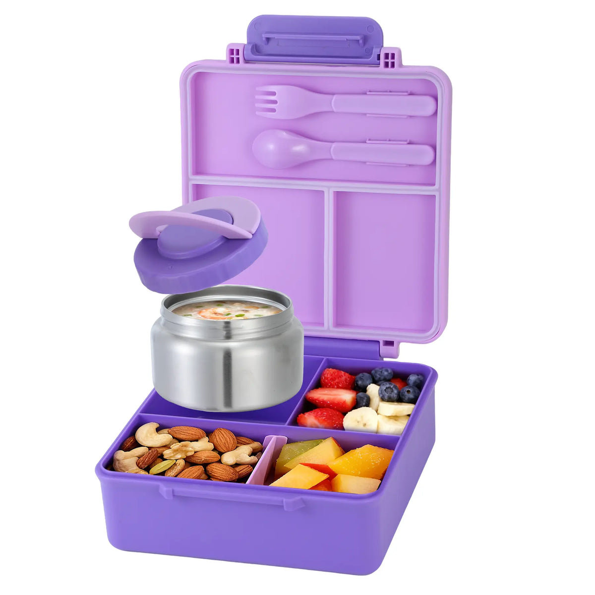 Sturdy Lightweight Airtight ThermalInsulation Bento Lunch Box - 4 Compartments