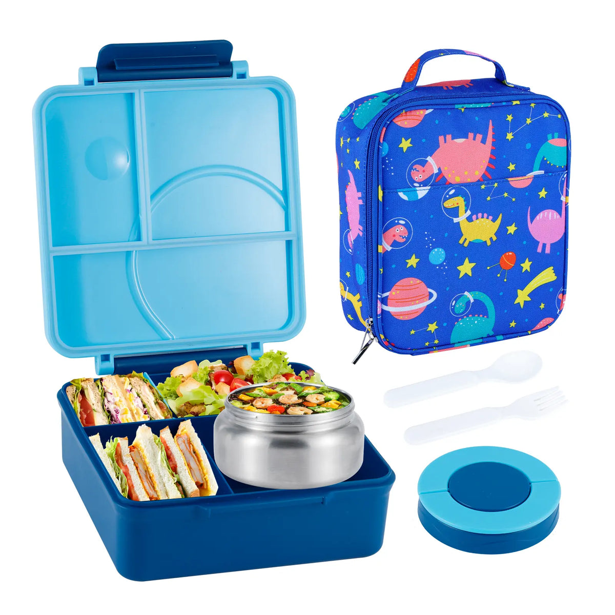 Sturdy Lightweight Airtight ThermalInsulation Bento Lunch Box - 4 Compartments