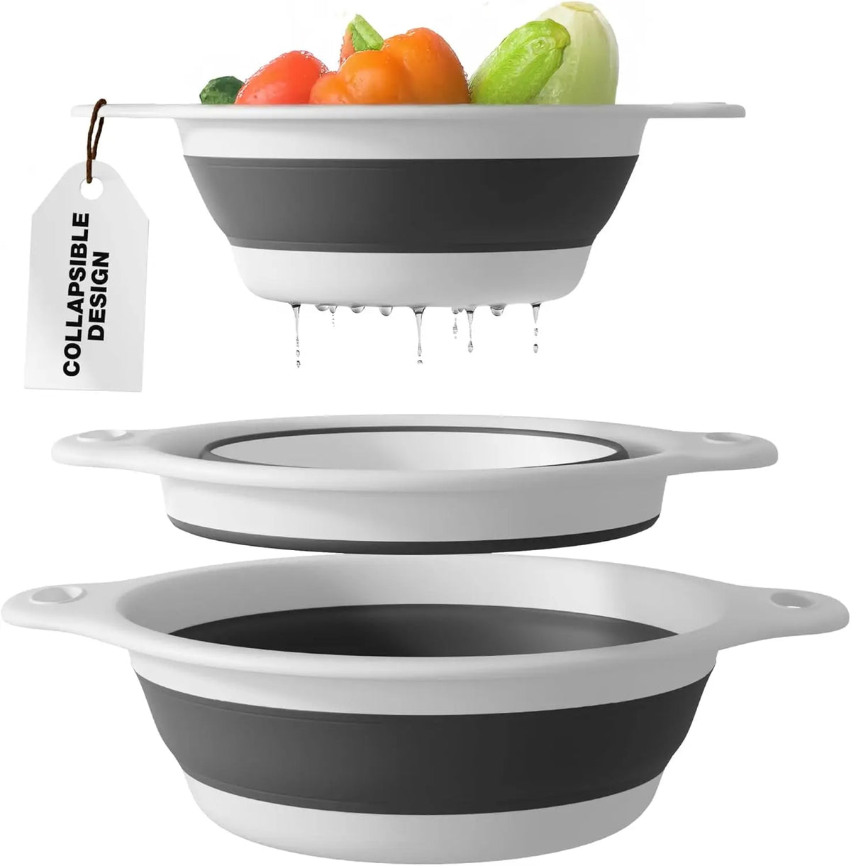 Collapsible Colanders 3-Pack