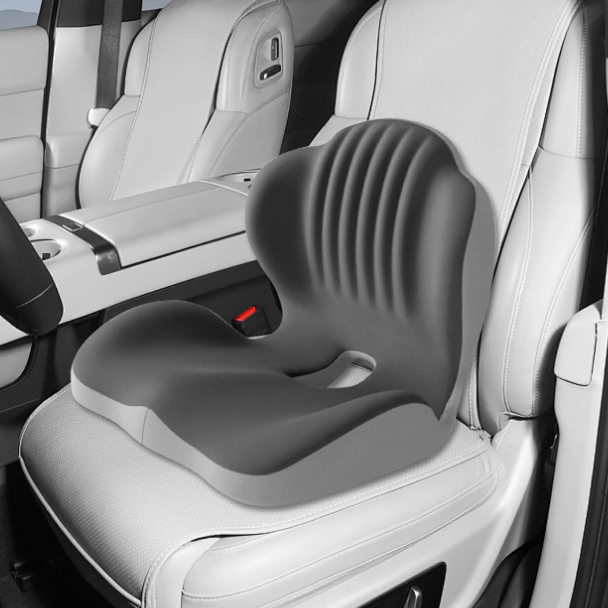 Ergonomic Memory Foam Seat Cushion with Lumbar & Back Support, Pressure Relief Coccyx Pad for Office Chair, Car Seat & Desk Chair