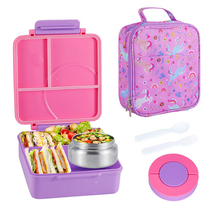 Sturdy Lightweight Airtight ThermalInsulation Bento Lunch Box - 4 Compartments