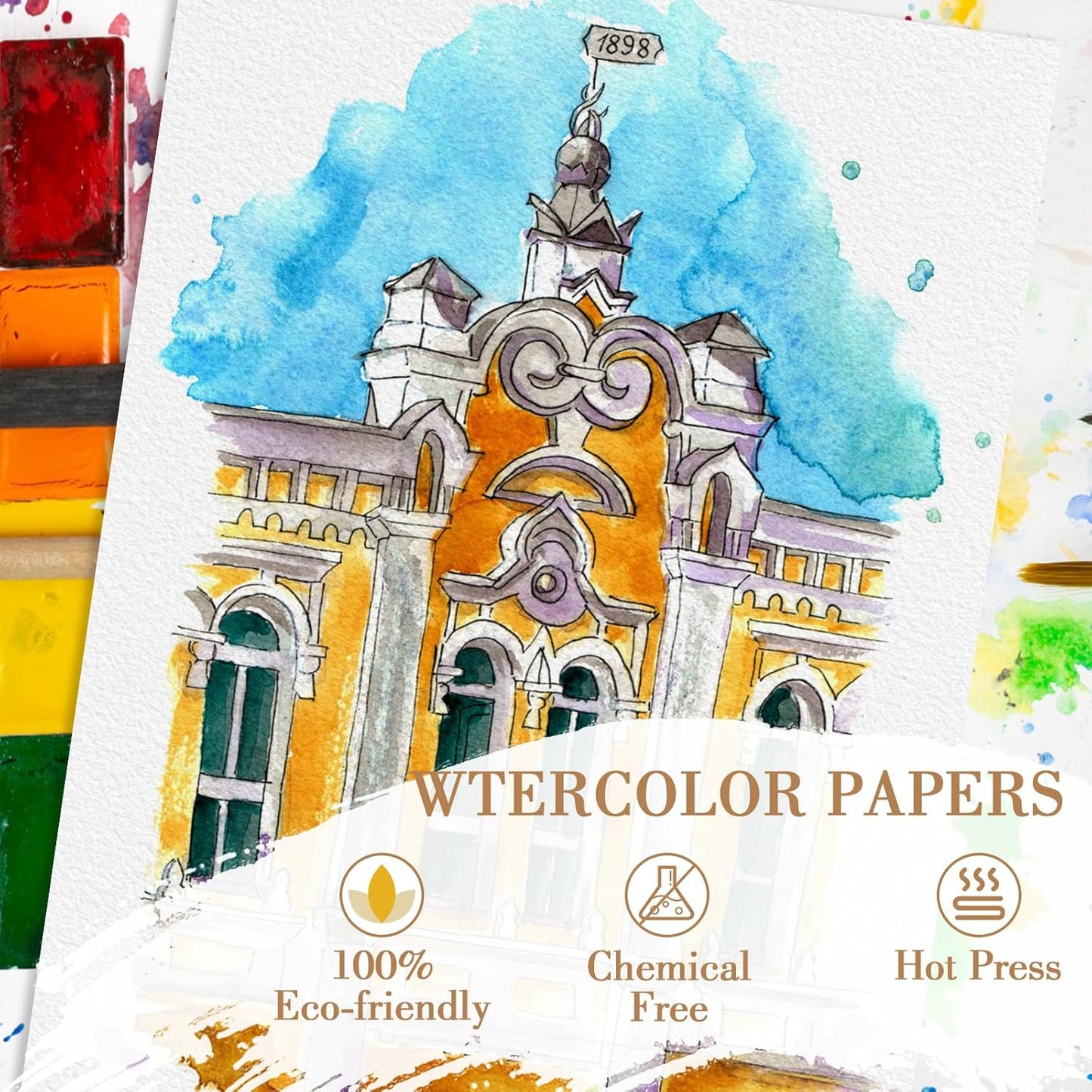 140 lb / 300 GSM Cold-Pressed Watercolor Paper