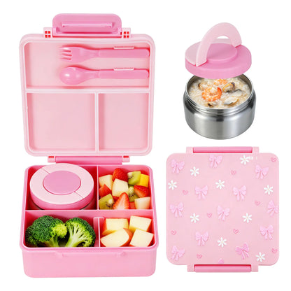 Sturdy Lightweight Airtight ThermalInsulation Bento Lunch Box - 4 Compartments