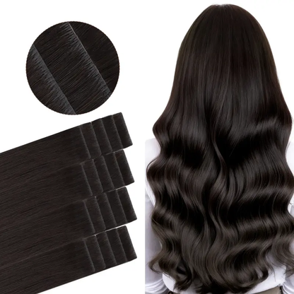 Tape in Human Hair Extensions, Straight Seamless Tape Ins, 20pcs 50g