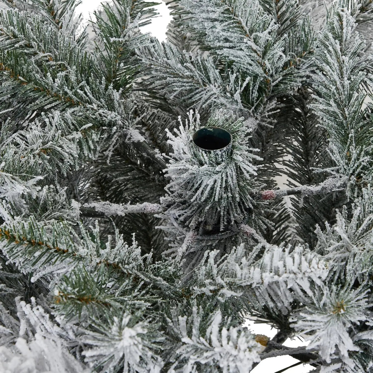 Pre-Lit Flocked Pencil Christmas Tree