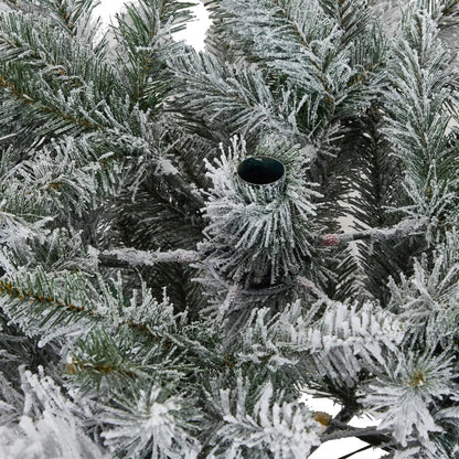Pre-Lit Flocked Pencil Christmas Tree