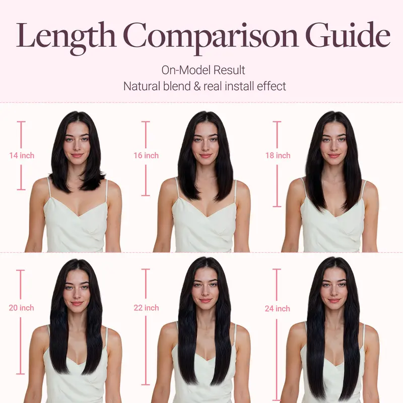 Tape in Human Hair Extensions, Straight Seamless Tape Ins, 20pcs 50g