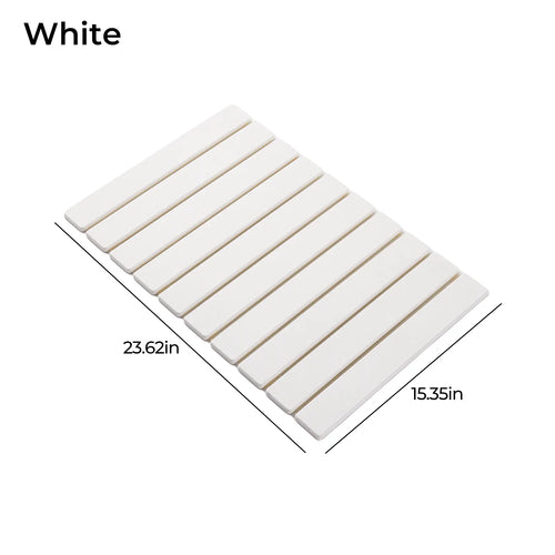 Foldable Large Diatomaceous Earth Dish Drying Mat - 24"x16" Kitchen Counter Drying Pad