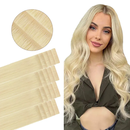 Tape in Human Hair Extensions, Straight Seamless Tape Ins, 20pcs 50g