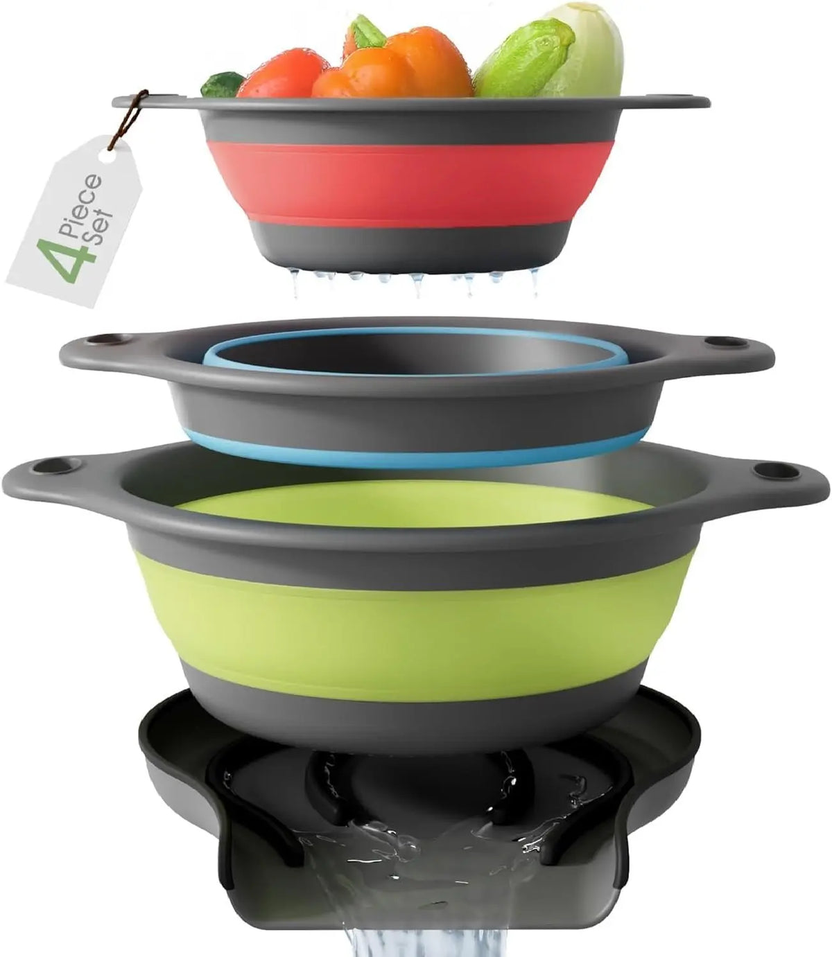 Collapsible Colanders 3-Pack