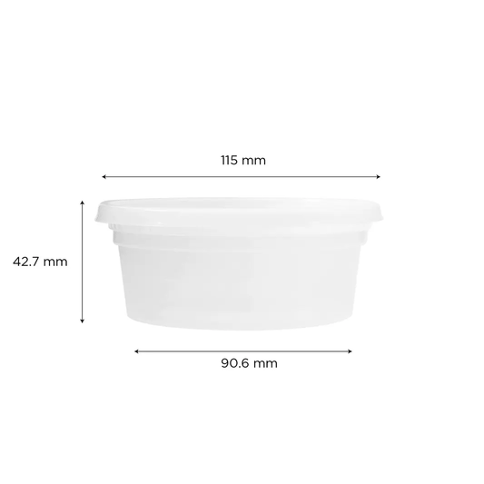 240 Pack Clear Deli Containers with Lids, Plastic Food Storage Containers