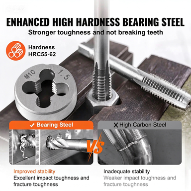 110PC Tap and Die Set, M2-M18 Bearing Steel Threading Tool