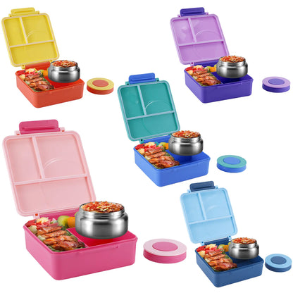 Sturdy Lightweight Airtight ThermalInsulation Bento Lunch Box - 4 Compartments