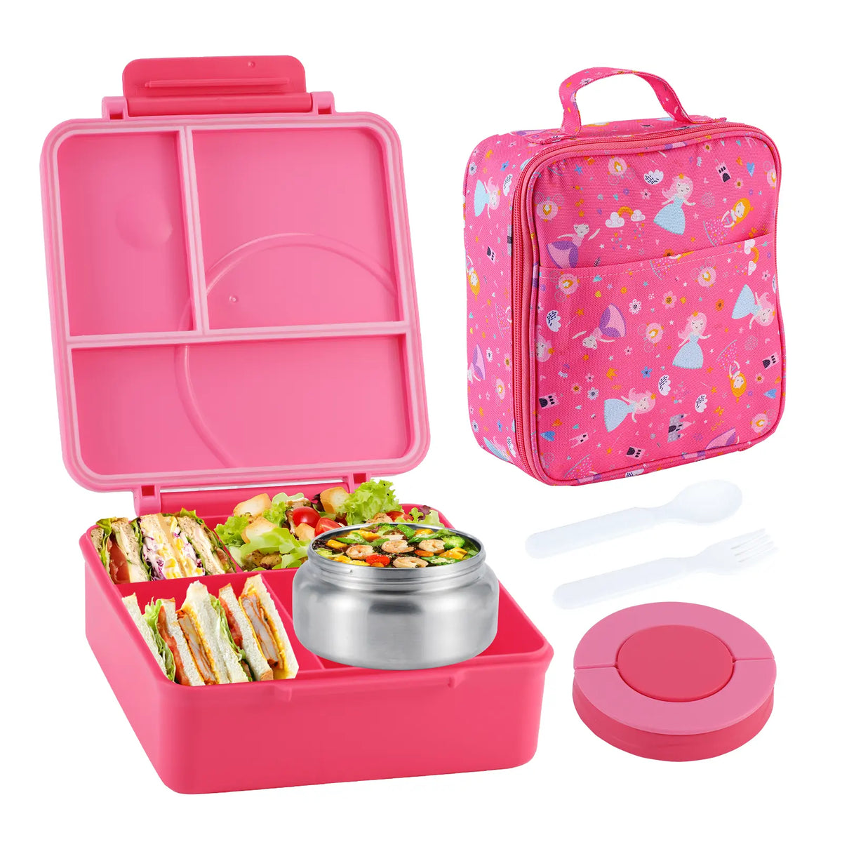 Sturdy Lightweight Airtight ThermalInsulation Bento Lunch Box - 4 Compartments
