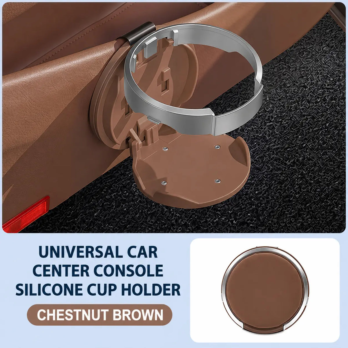 Universal Foldable Car Cup Holder with Hook