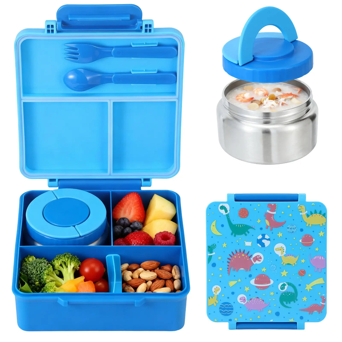 Sturdy Lightweight Airtight ThermalInsulation Bento Lunch Box - 4 Compartments