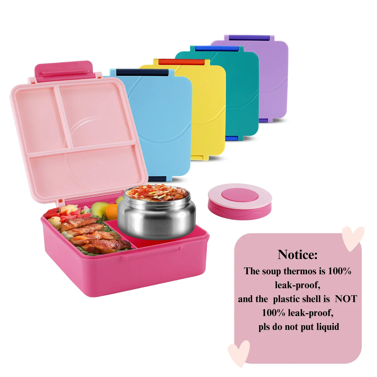 Sturdy Lightweight Airtight ThermalInsulation Bento Lunch Box - 4 Compartments
