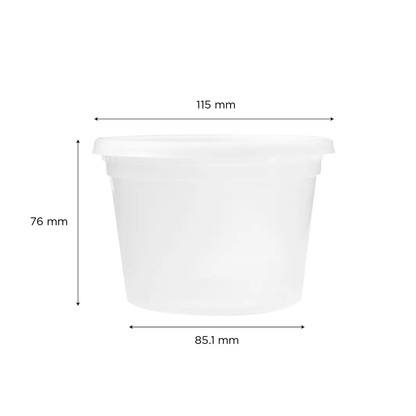 240 Pack Clear Deli Containers with Lids, Plastic Food Storage Containers