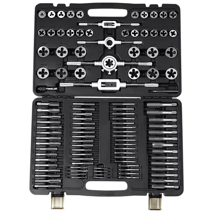 110PC Tap and Die Set, M2-M18 Bearing Steel Threading Tool